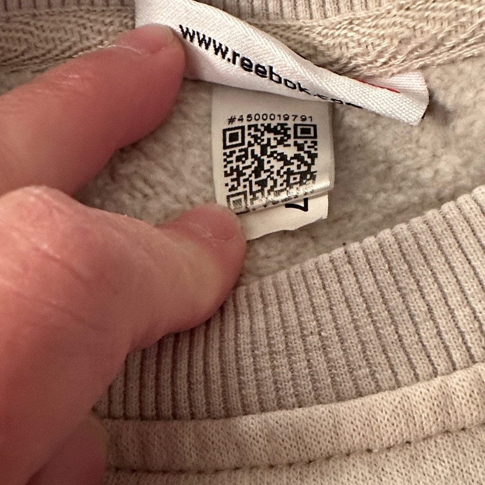 Reebok Beige Knit Pullover